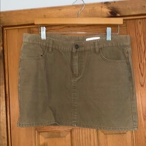 Buffalo David Bitton Y2K Early 2000’s Army Olive Green Denim Mini Skirt Jean